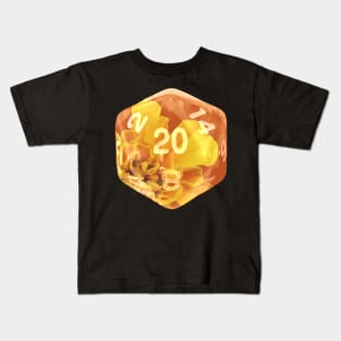 Nat20 Bright Orange Flower Kids T-Shirt